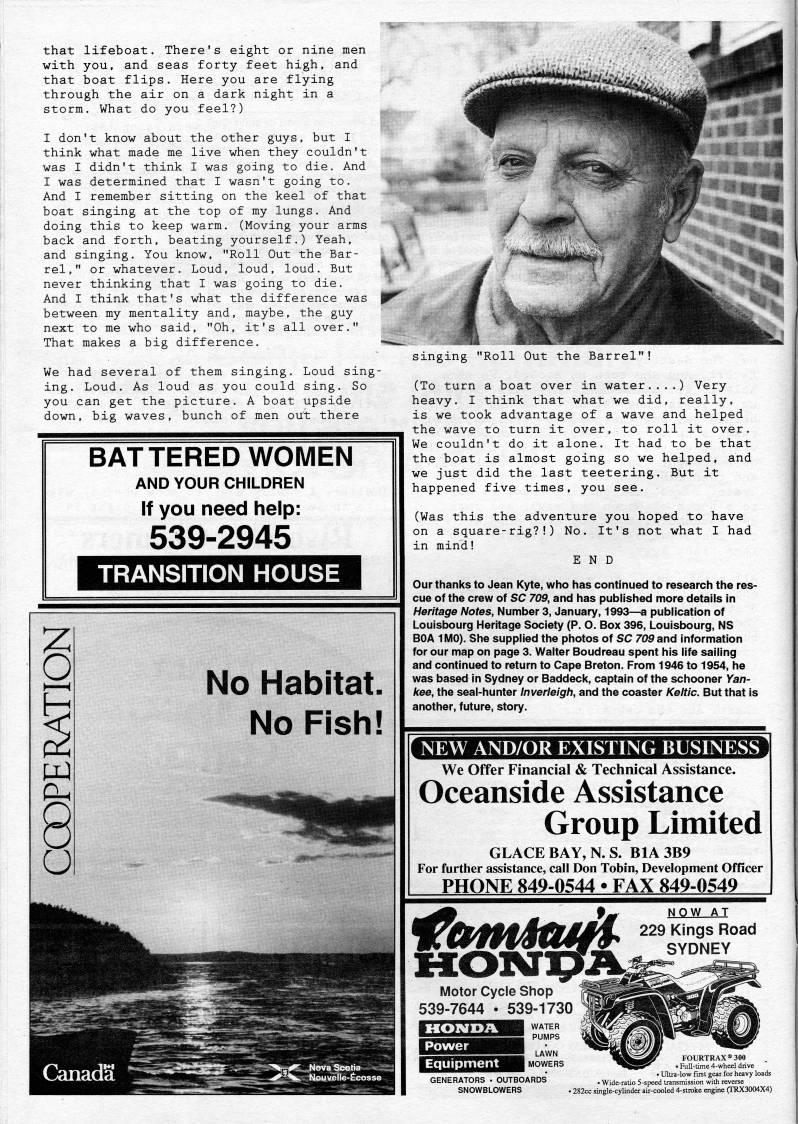 Page 16 - Capt. Walter Boudreau's Story: Louisbourg Rescue, 1943, & The Sinking of the Angelus