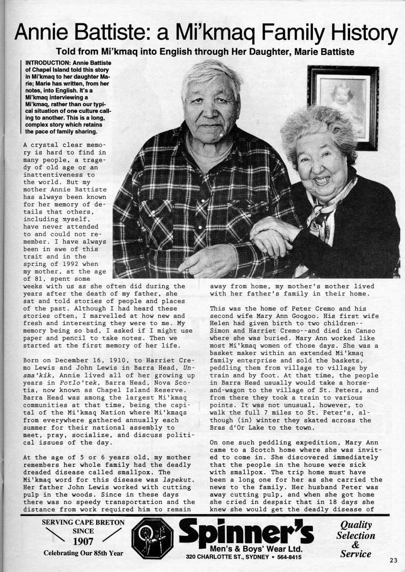 Page 23 - Annie Battiste: a Mi'Kmaq Family History
