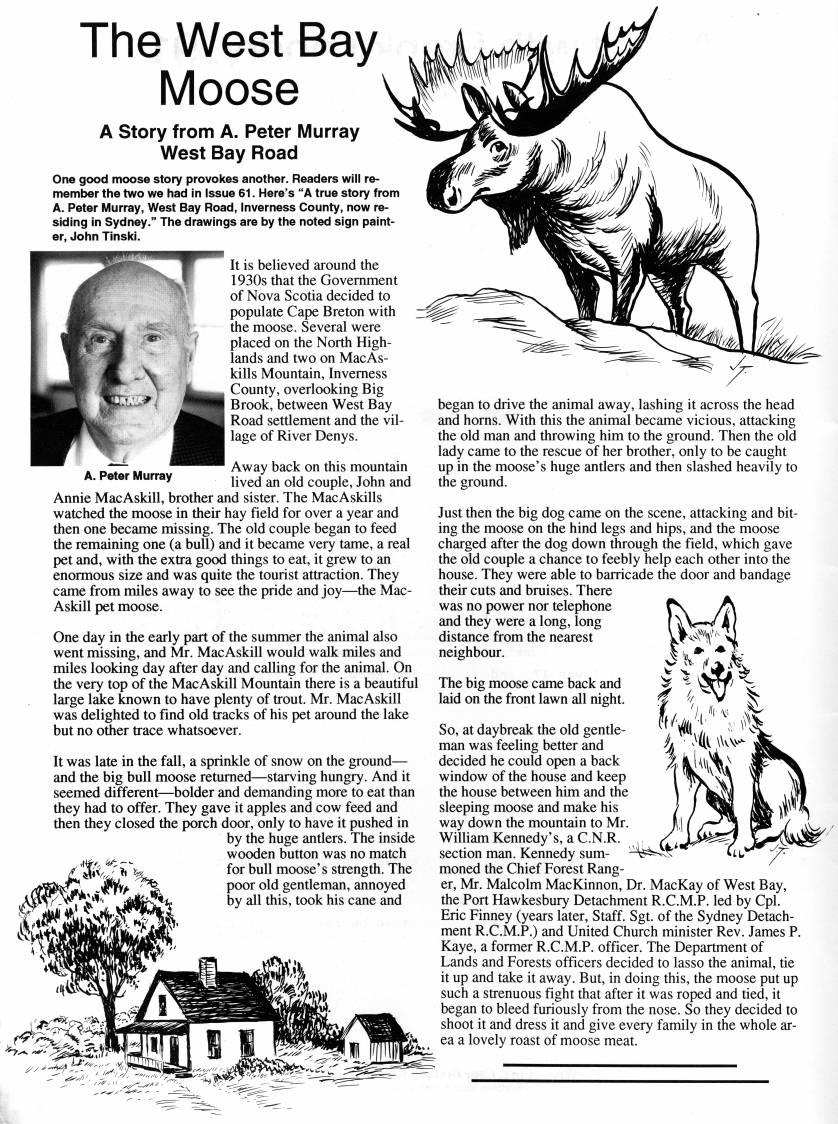 Inside Front Cover - The West Bay Moose: A Story from A. Peter Murray West Bay Road