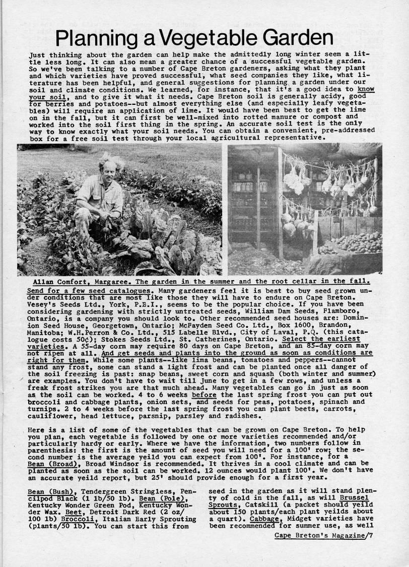 Page 7 - Planning a Vegetable Garden